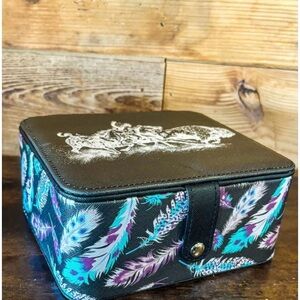 Feather Print Jewelry Box